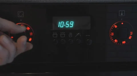 Switch panel of the oven Stock Footage 46395822