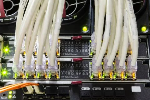 Switch ports Stock Photos