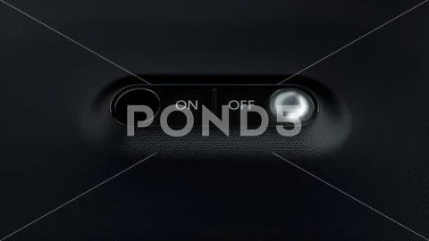 Switch in the Off Position on a Dark Black Studio Background. 3D ...