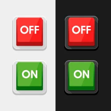 On - Off Switch Power Button Symbol Icon Vector Design Illustration Ilustración de archivo