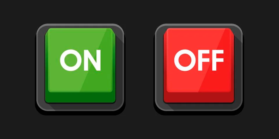On - Off Switch Power Button Symbol Icon Vector Design Illustration Ilustración de archivo
