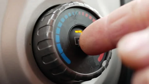 Switch on the rear window heater Stock Footage 245984018