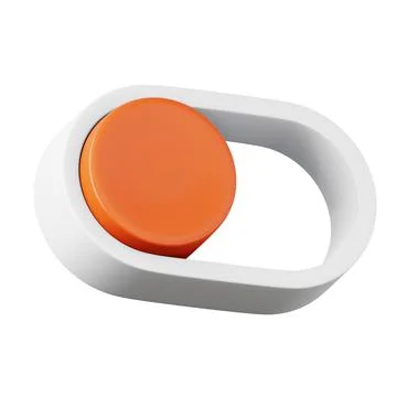 Switch red button off high quality 3D render illustration app design icon. Stock Illustration