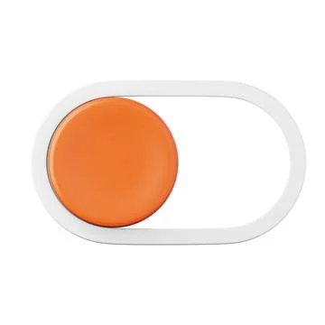 Switch red button off high quality 3D render illustration app design icon. Stock Illustration