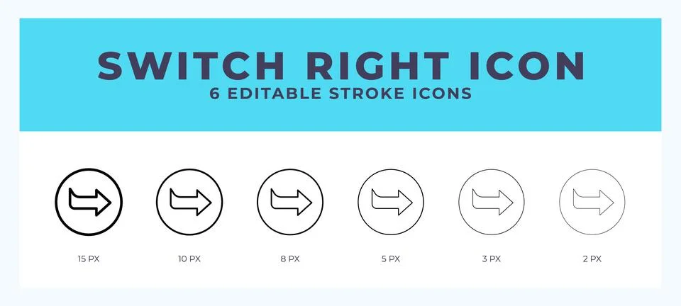 Switch right vector icon for web and app. Editable stroke vector illustration 스톡 일러스트