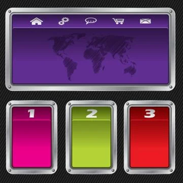 Switch shaped website template design Stock Illustration