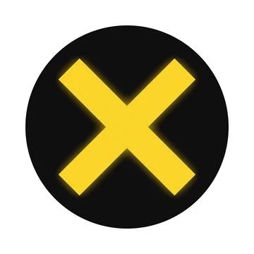 Switch signal for trams in Germany - Switch is being passed - Yellow version Stock Illustration