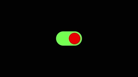 Switch for smartphones, apps, websites, developments and games. green red button Stock Footage 160851940
