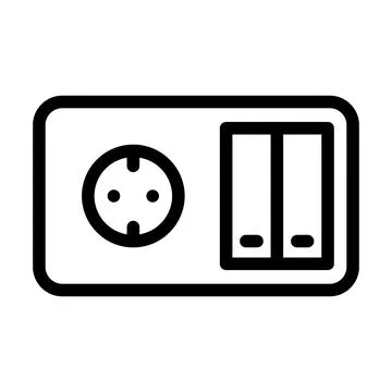 Switch socket line icon vector illustration Illustrazione stock