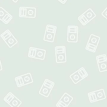 Switch socket line vector seamless pattern Illustrazione stock