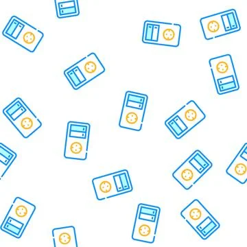 Switch socket vector seamless pattern Illustrazione stock