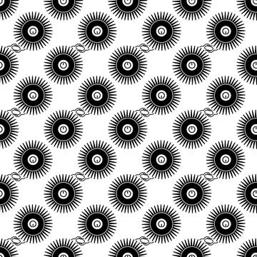 Switch sun off pattern seamless vector Stock Illustration