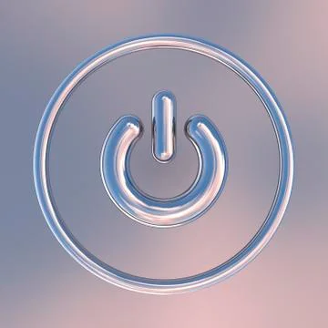 On off switch symbol 3D illustration Illustrazione stock
