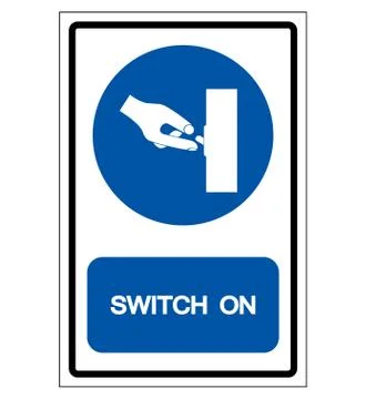 Switch On Symbol Sign ,Vector Illustration, Isolate On White Background Label Stock Illustration