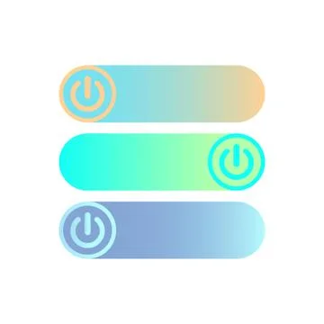 Switch toggle button Off ON or round button. Power switch icon. Button symbol Stock Illustration