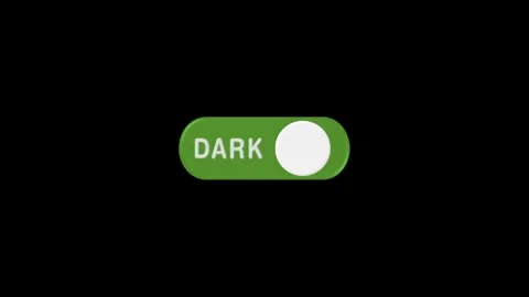 Switch toggle dark light buttons animation. Pressing Open Button Animation on bl Stock Footage 310112290