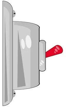Switch toggle switch on white background is insulated Stock Illustration