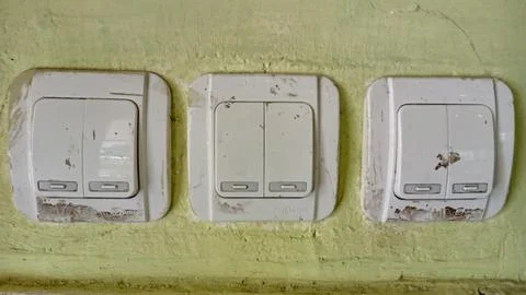 Switch to turn on the light Stock Photos