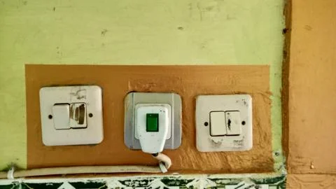 Switch to turn on the light Stock Photos