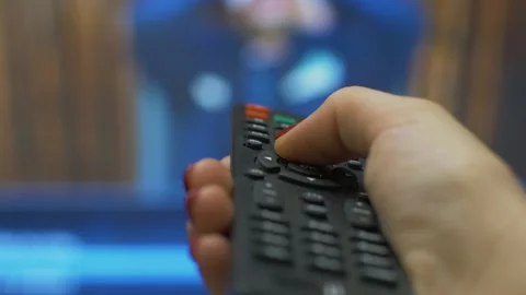 Switch TV channels Stock Footage 139016011