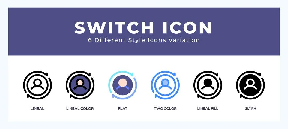 Switch vector icon. with different styles vector illustration. Illustrazione stock