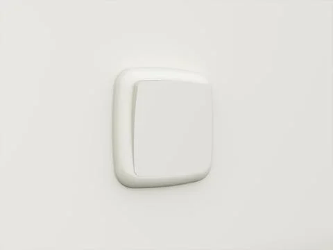 Switch on the wall render black and white Stock Illustration