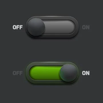 ON-OFF switch web buttons Stock Illustration