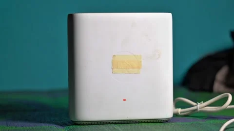 Switch on a WiFi Router. Stock Footage 331499472