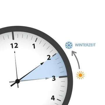 Switch to winter time with snowflake Stock Illustration