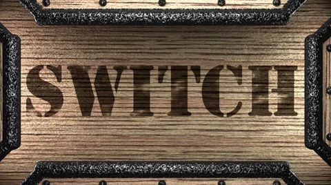 Switch on wooden stamp 스톡 동영상 8828812