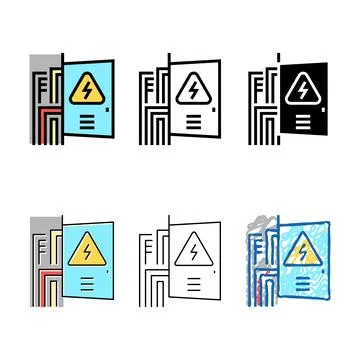 Switchboard clean box color icon vector Illustrazione stock