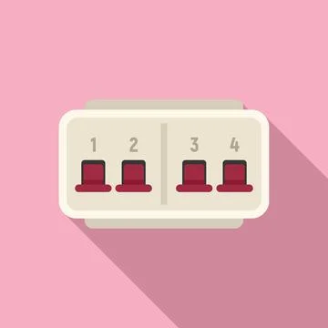 Switchboard icon flat vector. Circuit box Illustrazione stock