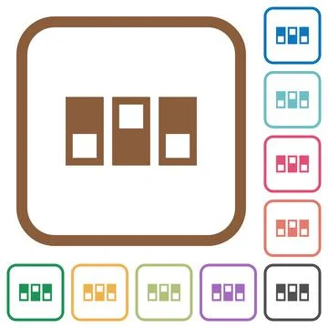 Switchboard simple icons Illustrazione stock