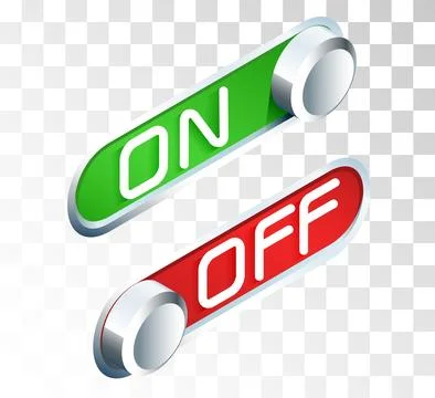 Switches for design on a transparent background, isometric image Illustrazione stock