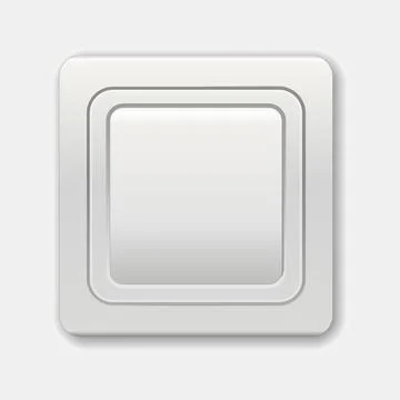 Switches for light. Realistic toggle switches in on and off positions. Stock Illustration
