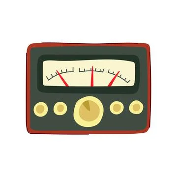 Switches retro control panel cartoon vector illustration Stock Illustration