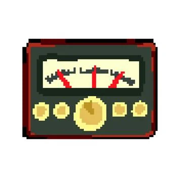 Switches retro control panel pixel art vector illustration Ilustração Stock