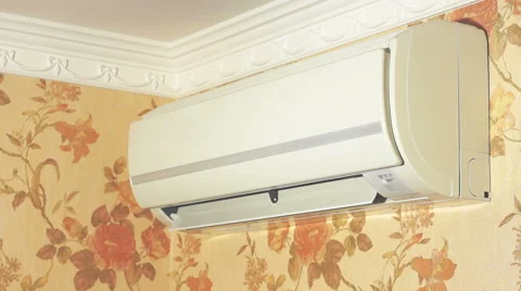 Switching off air conditioner Stock Footage 48923477