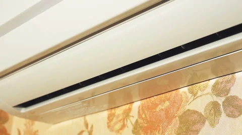 Switching on air conditioner Stock Footage 48923537