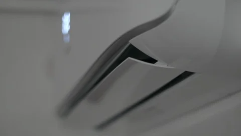 Switching on air conditioning. Stock Footage 88219010