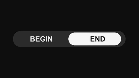 Switching Begin to End Mode Toggle Button Animation, Sleek UI Switch Design Stock Footage 311587859