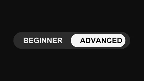 Switching Beginner to Advanced Mode Toggle Button Animation, Sleek UI Switch Stock Footage 311587861
