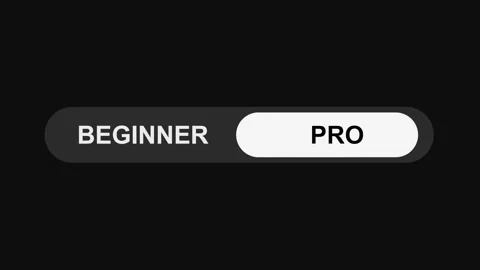 Switching Beginner to Pro Mode Toggle Button Animation, Sleek UI Switch Design Stock Footage 311587866