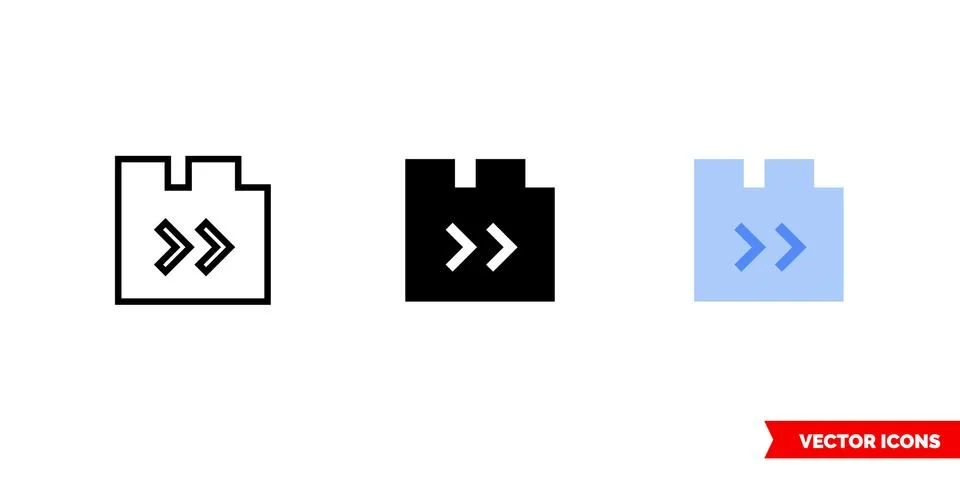 Switching between tabs icon of 3 types. Isolated vector sign symbol. Stock Illustration