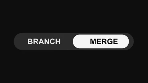 Switching Branch to Merge Mode Toggle Button Animation, Sleek UI Switch Design Stock Footage 311587863