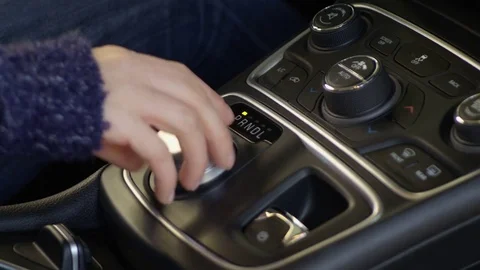 Switching car from park into drive Stock Footage 69887626