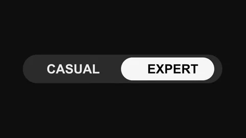 Switching Casual to Expert Mode Toggle Button Animation, Sleek UI Switch Design Stock Footage 311587877