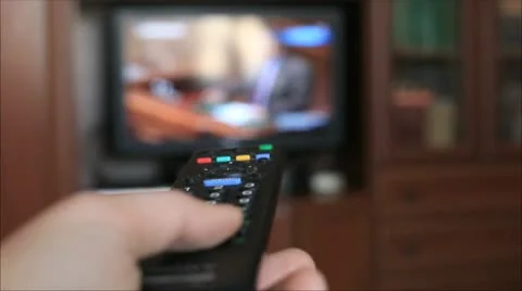 Switching channels on your TV Stock-Footage 10768065