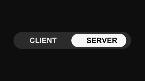 Switching Client to Server Mode Toggle Button Animation, Sleek UI Switch Design Stock Footage 311587886