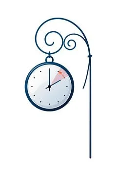 Switching clocks to winter time. Illustration in trendy flat style. Stock-Illustration